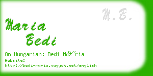 maria bedi business card